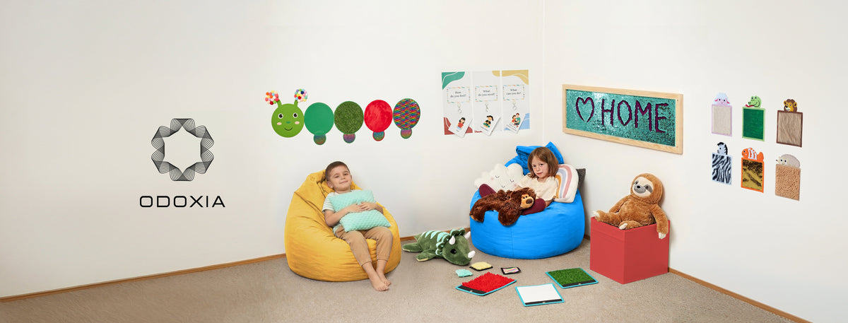 Calm down corner with sensory products 