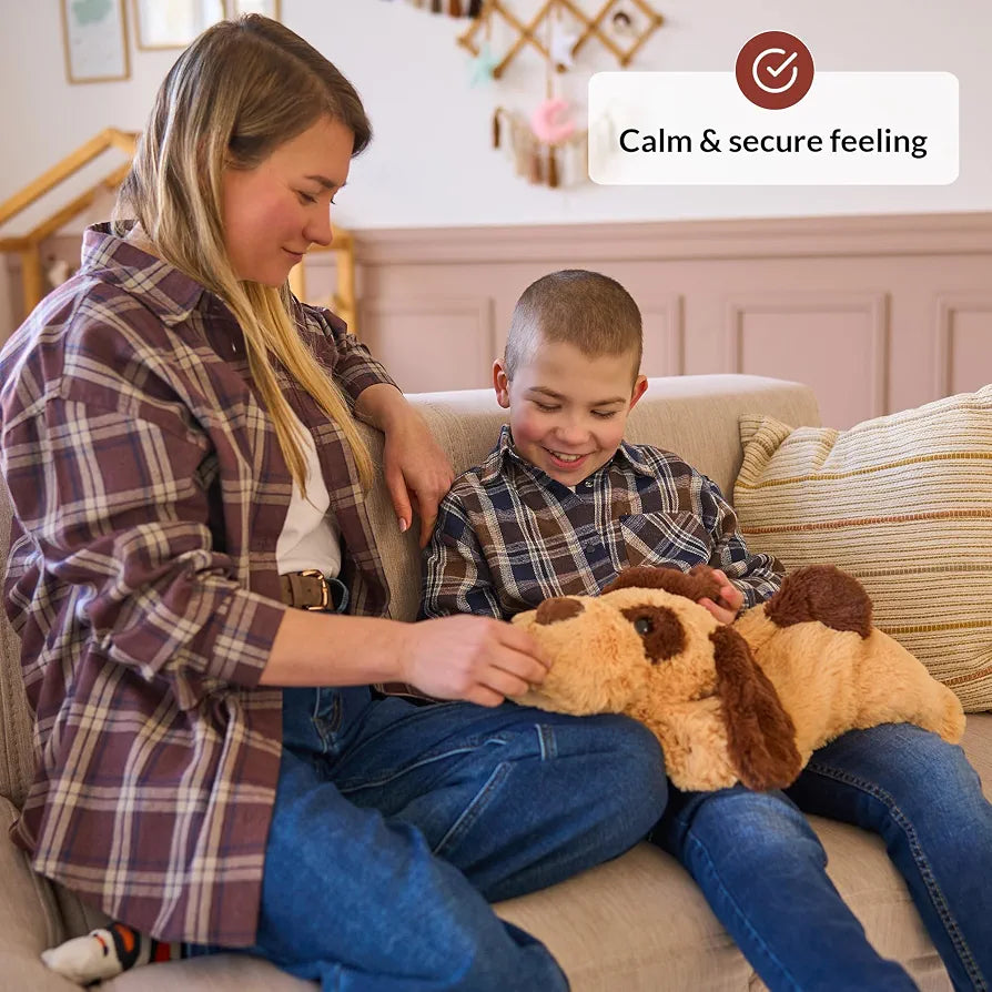 ODOXIA Weighted Stuffed Animal for Kids 2.3 KG | Calming & Comforting | Weighted Plush Dog | Includes Carrying Bag | Sensory Animals Plushie
