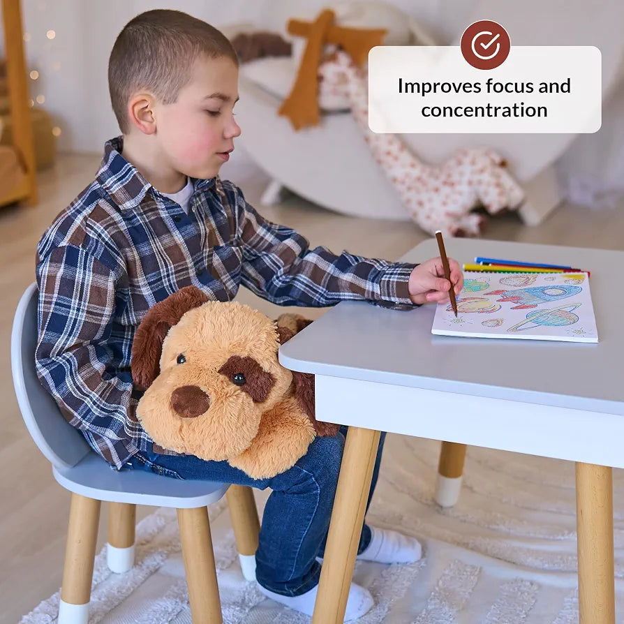 ODOXIA Weighted Stuffed Animal for Kids 2.3 KG | Calming & Comforting | Weighted Plush Dog | Includes Carrying Bag | Sensory Animals Plushie