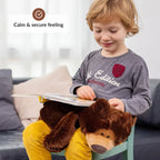 ODOXIA Weighted Lap Pad for Kids 5Lbs | Calming & Comforting | Teddy Bear Animal | Sensory Product | Blanket for Special Needs | Carrying Bag Included